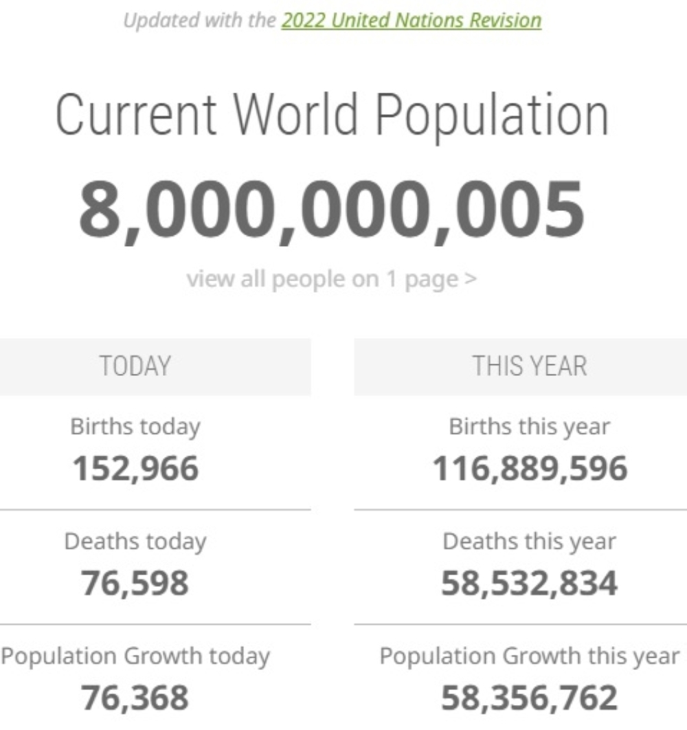 World population reaches 8 billion - Namibian Sun